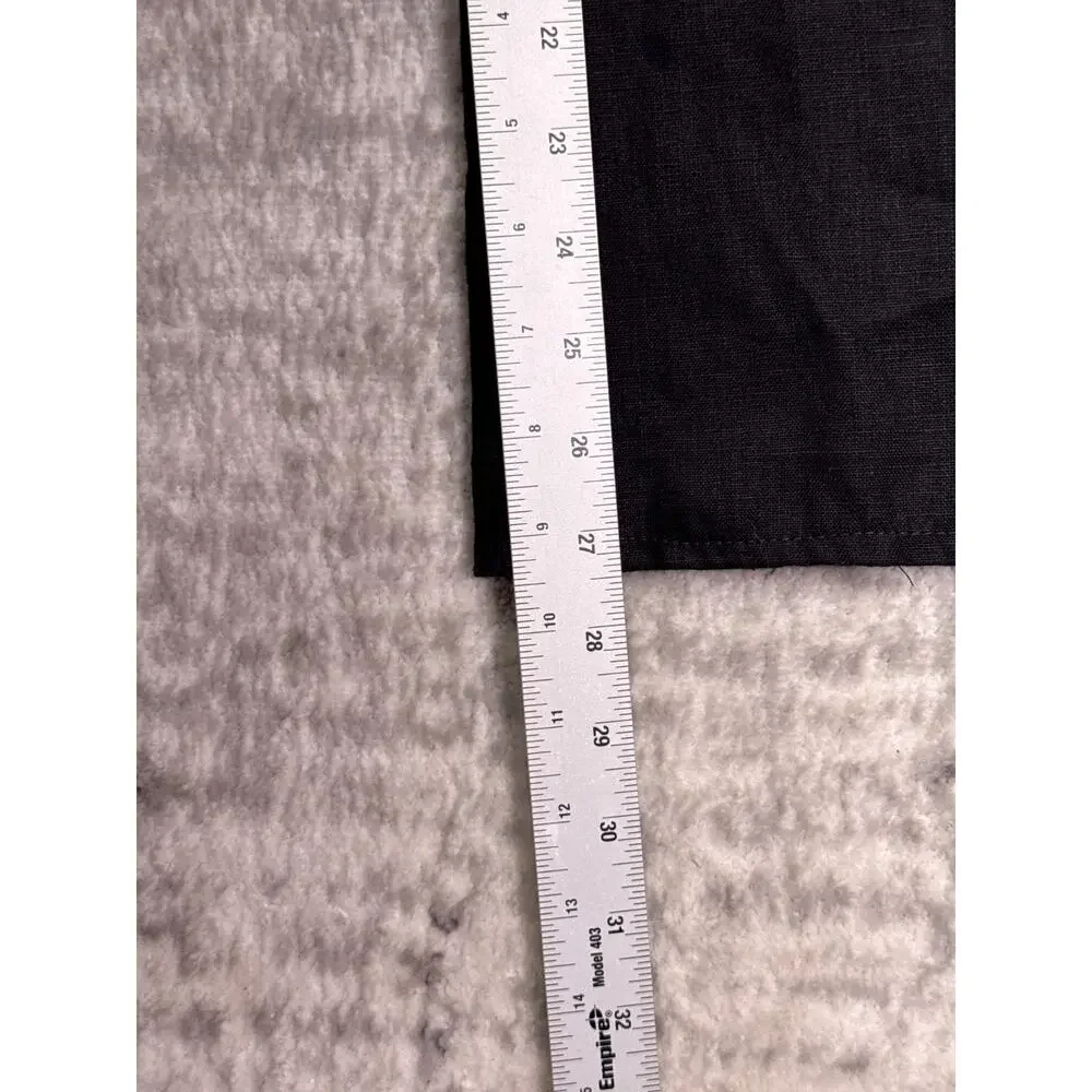 Reformation Jumpsuit 0 Womens Black 100% Linen Button Front Sleeveless Wide Leg